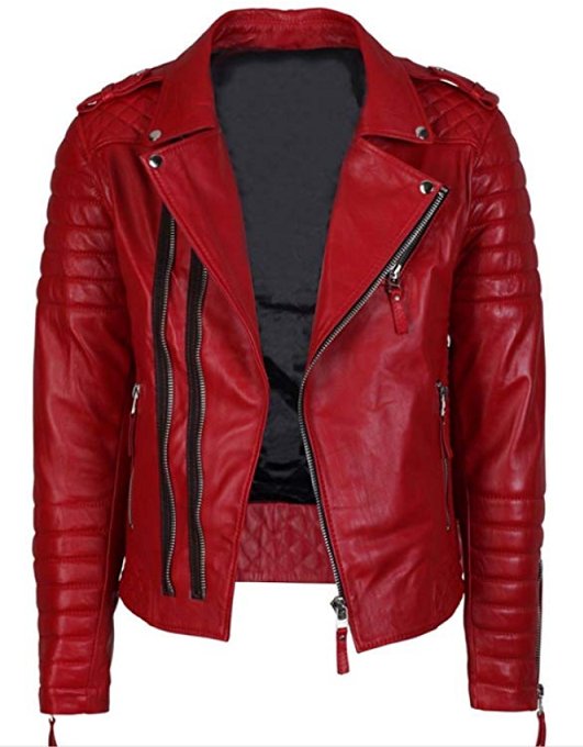 Aries Leathers Men's Real Lambskin Leather Genuine Motorcycle Jacket ...